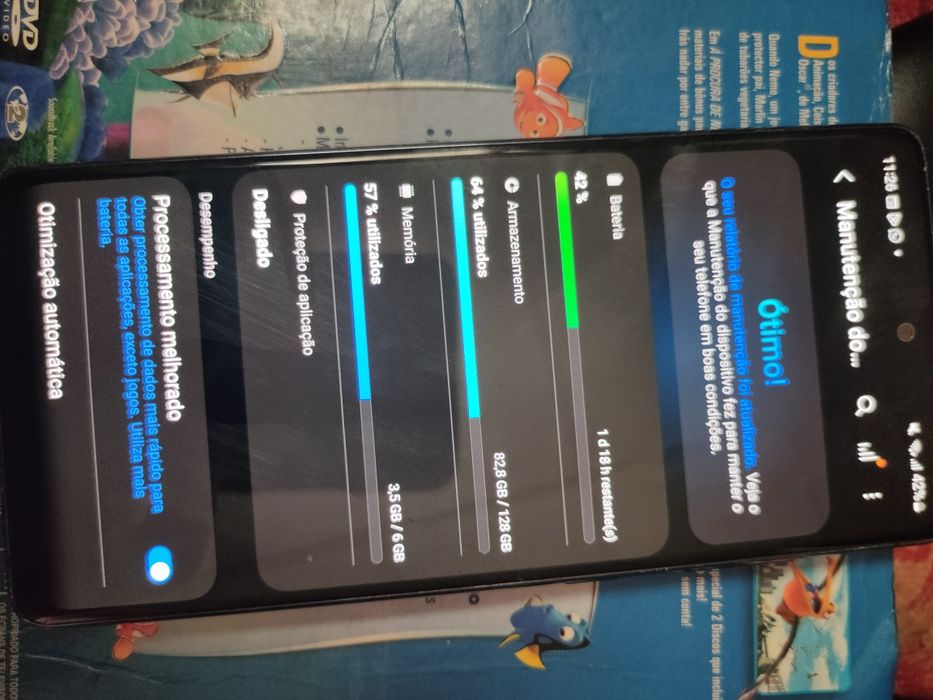Samsung S20 FE 5g 128gb tem estalo fino no ecrã