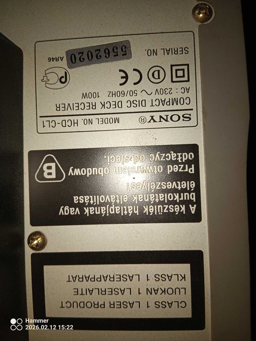 Wieża Sony CHC-CL1