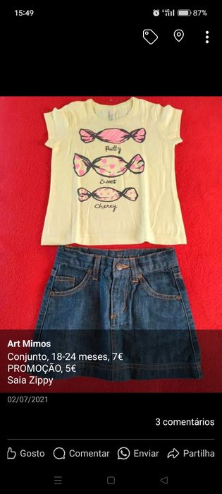 Roupa menina 18-24 meses