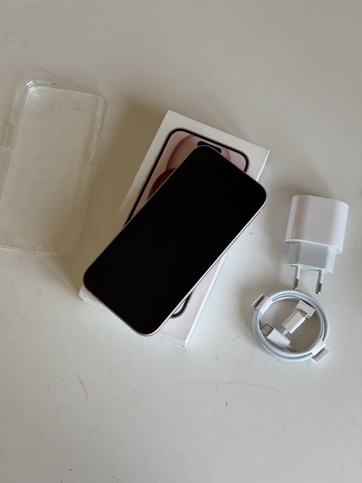 iPhone 15 128gb różowy bateria 100% komplet