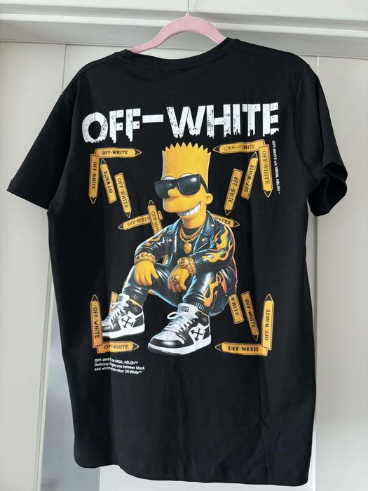 T-shirt Off White roz M/L Simson premium