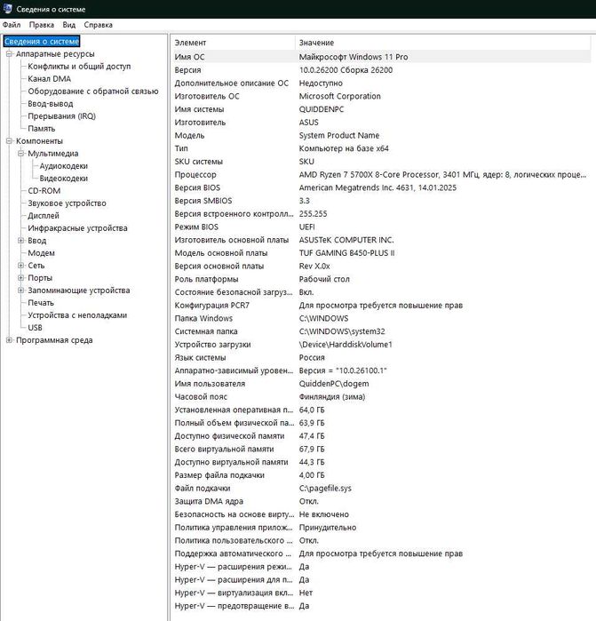 Материнская плата Asus TUF Gaming B450-Plus II Socket AM4