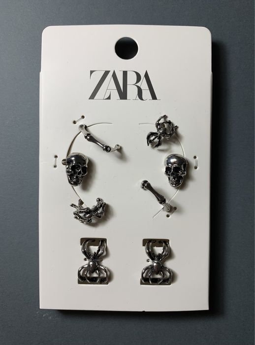 Кафи сережки срібні набір 4 пари Zara