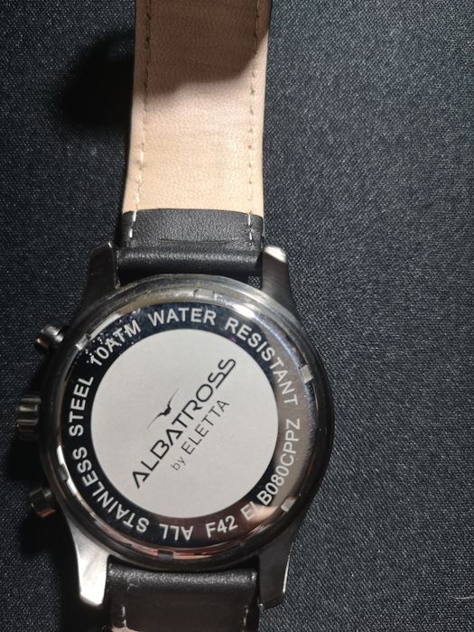 Relógio albatross pele preto