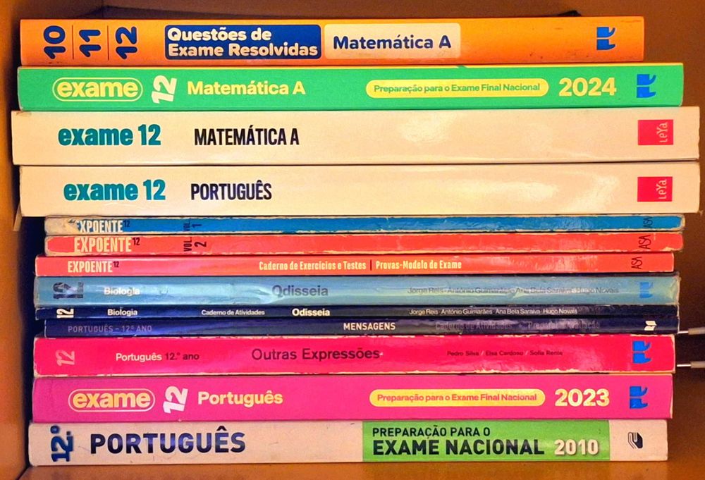 12° ano _ Manuais de apoio exame Matemática e Português
