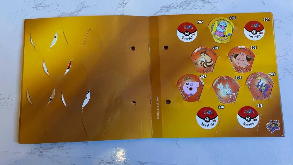 Caderneta Pokemon Tazos 3 + Tazos