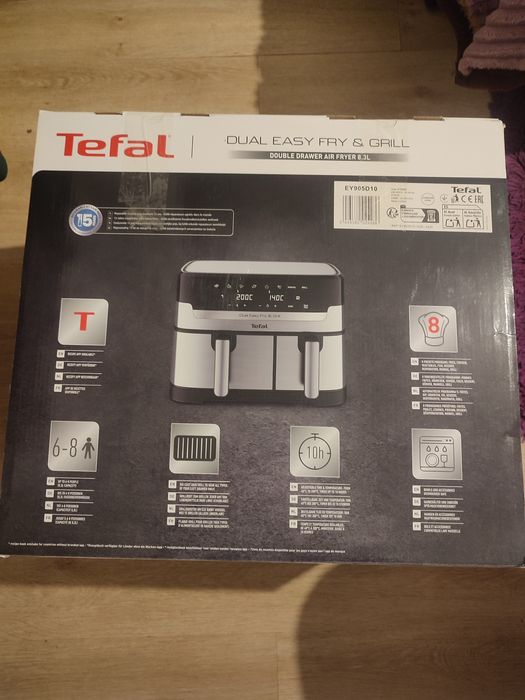 Продам аерофритюрниця tefal dual easy fry & grill  ey905d10