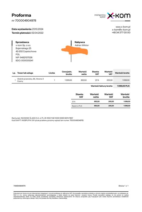 Jbl xtreme 3 używany