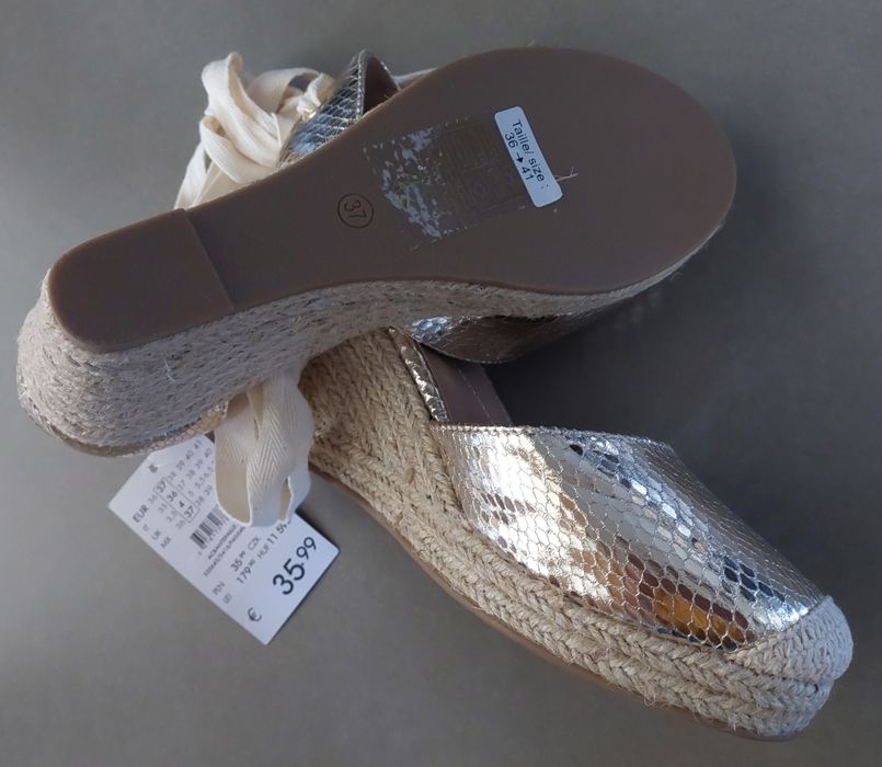 Alpargatas Cunha Douradas NOVAS