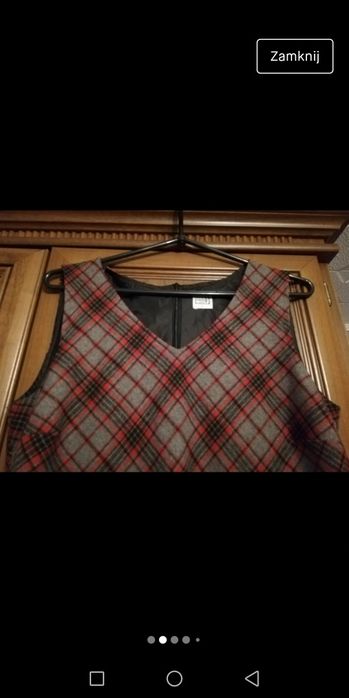 Sukienka elegancka w kratę Grey Wolf rozm 40