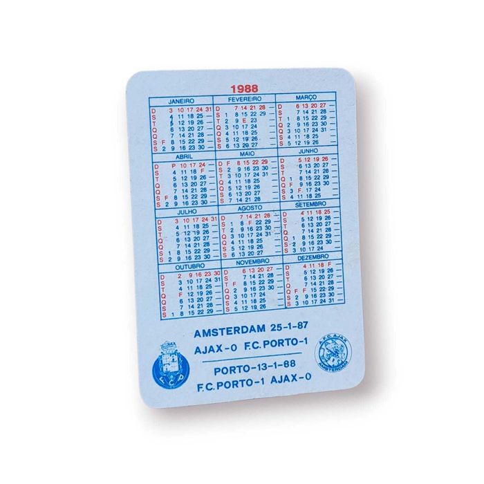 Cartão Calendário F.C. Porto 1988 – Taça dos Campeões Europeus