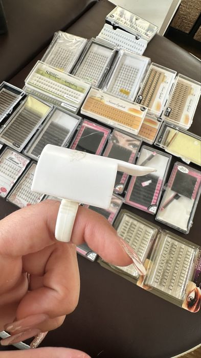 Lote de pestanas vários tamanhos + mala e acessórios profissionais