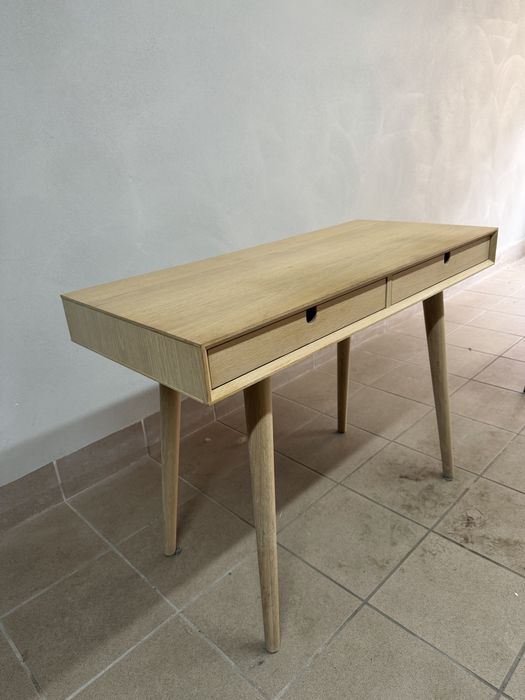 Biurko drewniane dębowe Dąb 100x45 skandynawskie
