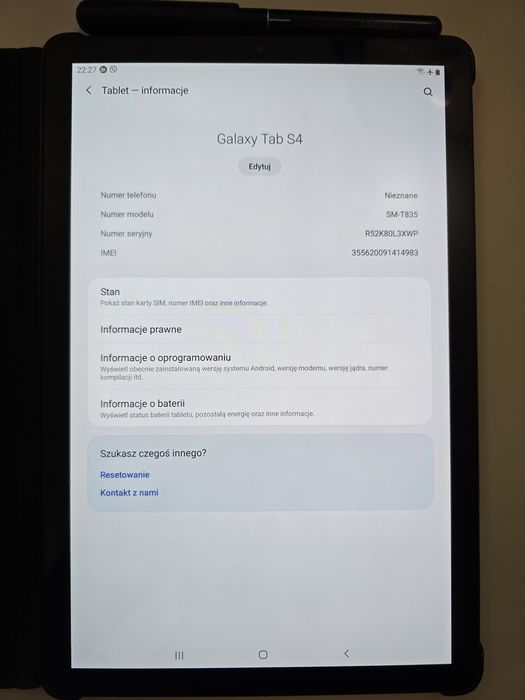 Samsung galaxy tab s4 + etui i rysik