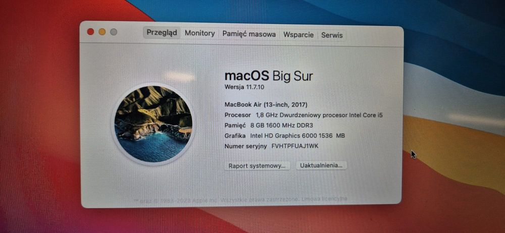 MacBook Air A1366 i5 5gen 8gb ram 120gb SSD