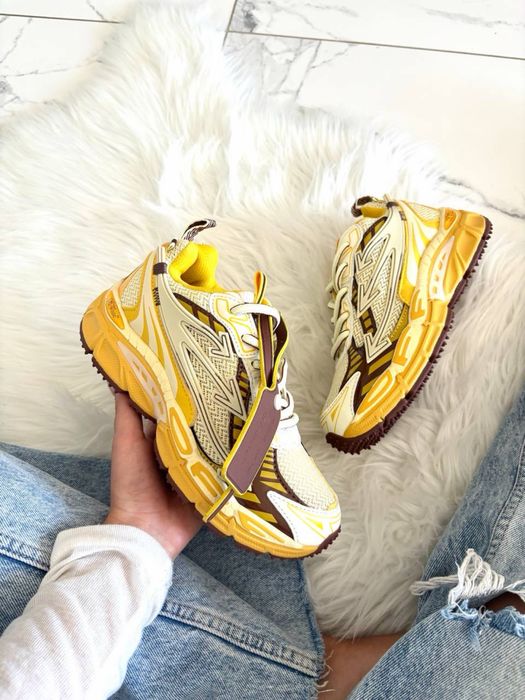 (36-45) Спортивін кросівки Off-White Be Right Yellow офф-вайт жовті