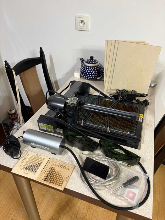AtomStack P7 M30 – laser/ploter CNC grawer/wycinarka + akcesoria