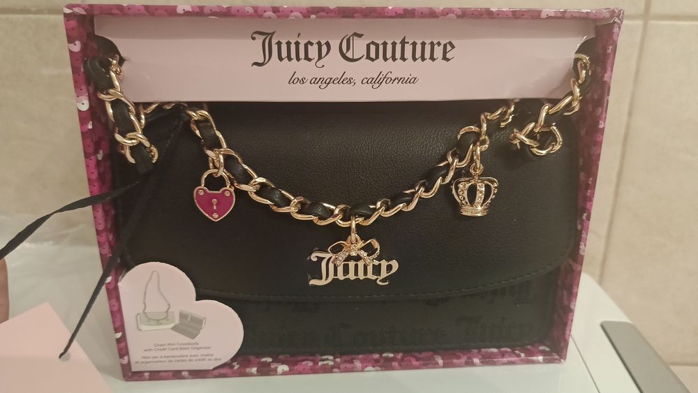 Nowa Torebka Juicy Couture Charm Crossbody z Charmsami | W Pudełku z Metką, Prezent