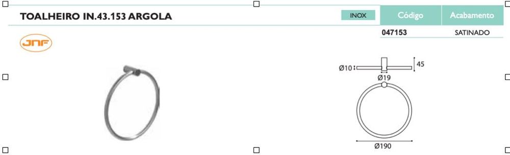 Porta-rolos e toalheiros JNF serie FINE