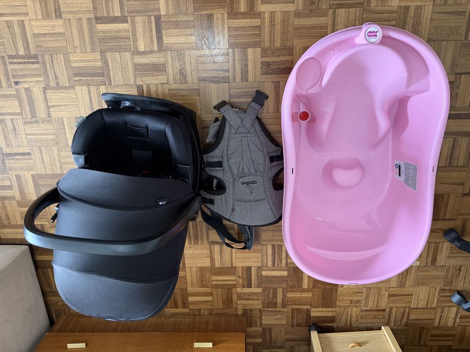 Conjunto Carrinho Chicco Trio + Bebé Conforto + Base Isofix + Extras