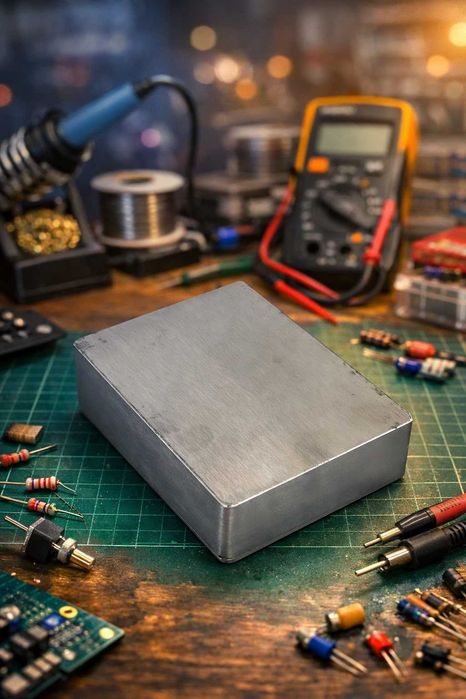 Caixa Alumínio 1590BB para Pedal de Guitarra - Novo - Envio Gratuito