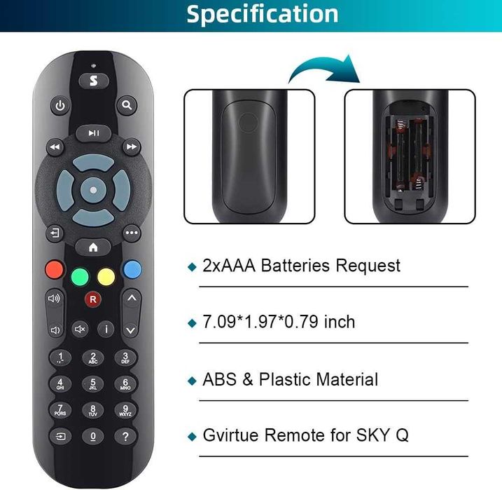 Pilot Gvirtue do Sky Q – zamiennik do TV Box, Mini Box i Silver Box