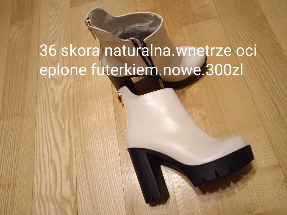 Botki z futrem skorzAne