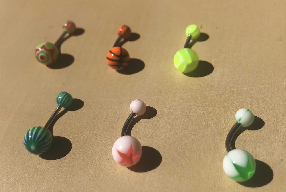 6 piercings novos
