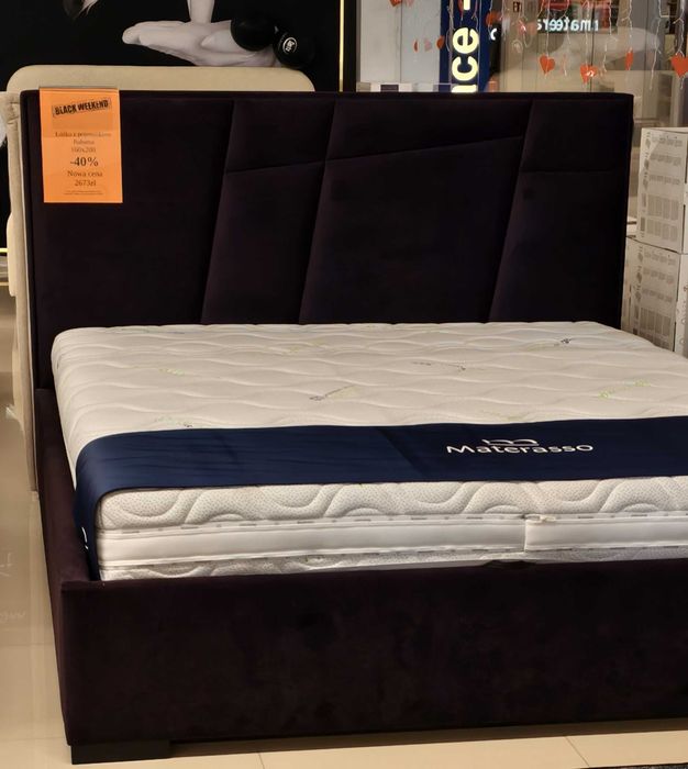 OUTLET Łóżko Bahama 160x200 z pojemnikiem na pościel