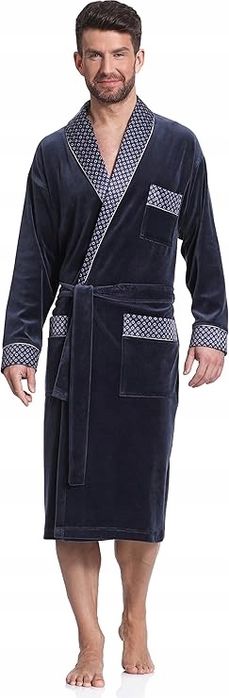 Aksamitny szlafrok męski