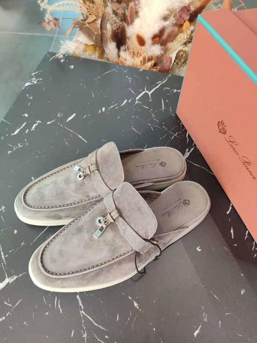 Лофери Loro Piana Babouche Charms Walk Loafer Suede Shade Grown
