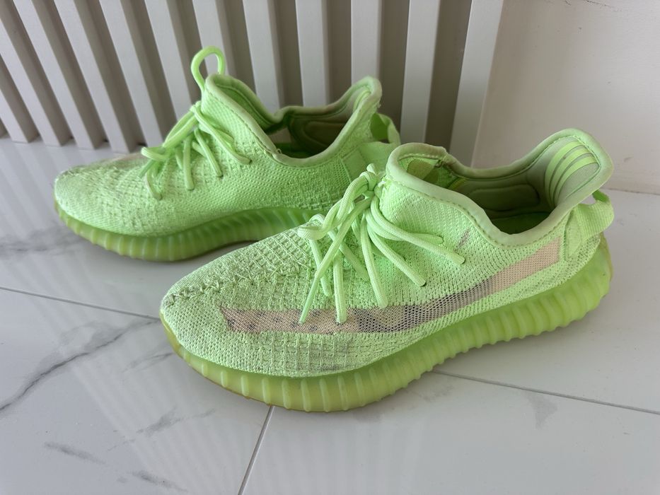 Adidas Yeezy 39 1/3 zieline neonowe