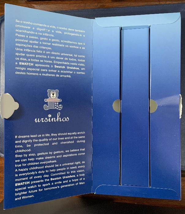 Swatch Especial GZ185PACK Ursinhos Relógio. Fechado Lacrado.