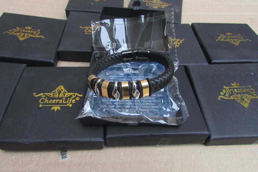 Чоловічий шкіряний браслет CheersLife (з Великобританії)