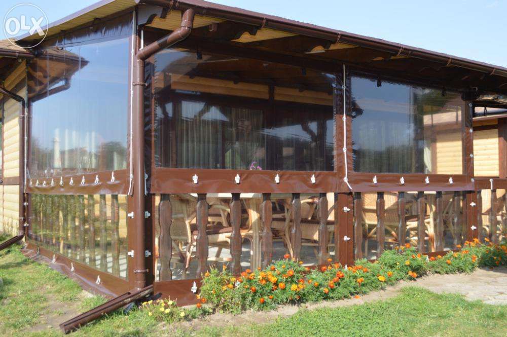 М'які вікна з тканини ПВХ для альтанки, тераси.