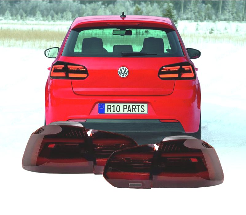 FAROLINS TRASEIROS LED VW GOLF 6 08-12 LOOK MK8