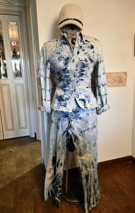 Conjunto vintage casaco e calças