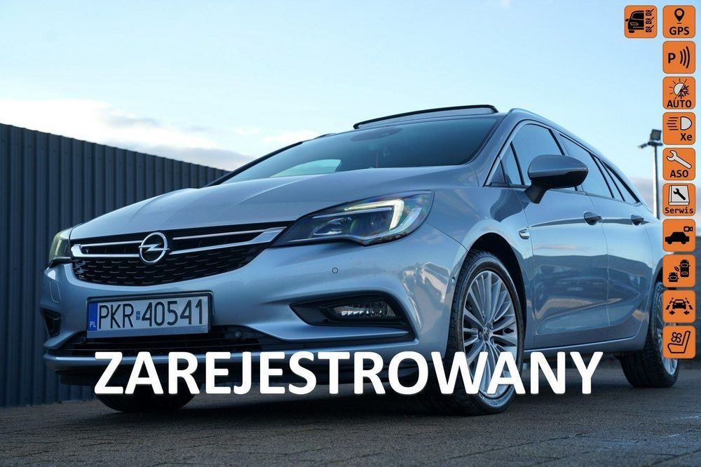Opel Astra ELITE skóra NAWI wentylacja szyberdach el.klapa PARKTONIK masaze FUL