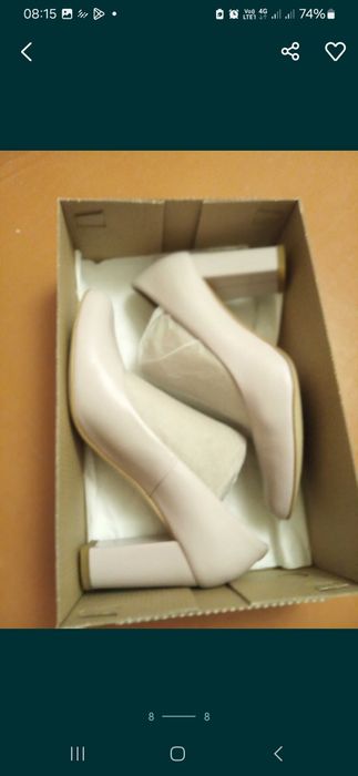 Туфлі 37розмір, шкіряні, відтінок пудра,    б/у