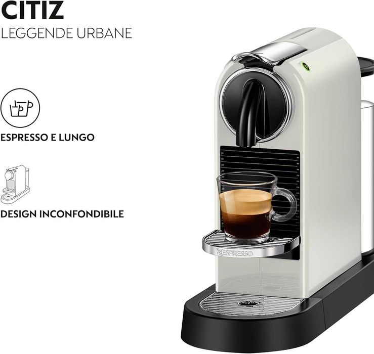 Капсульна кавоварка Nespresso DeLonghi EN167.W Citiz, кавомашина