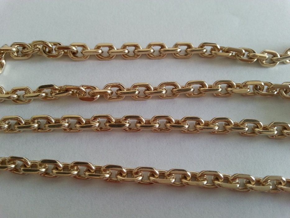 Złoty Pełny Łańcuszek - KUTY / ANKIER - 585 - Warszawa