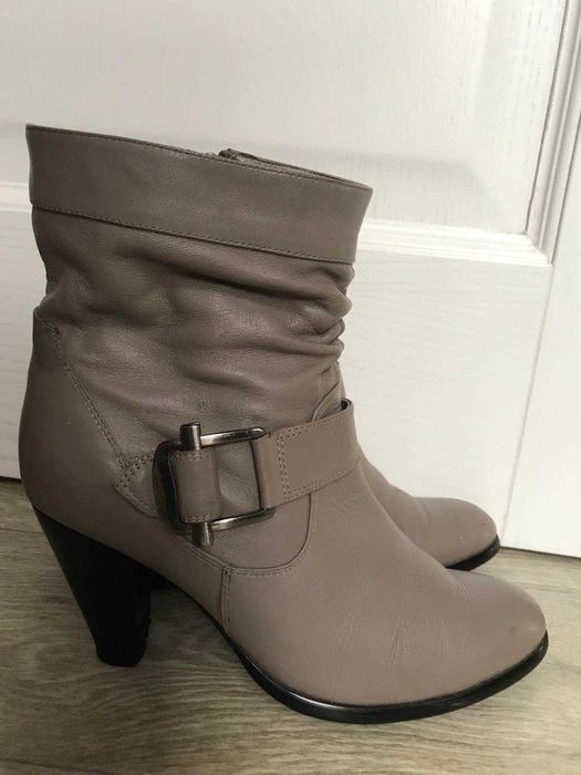 Полу сапоги теплые ботильоны Elche ботинки кожа ст.25см