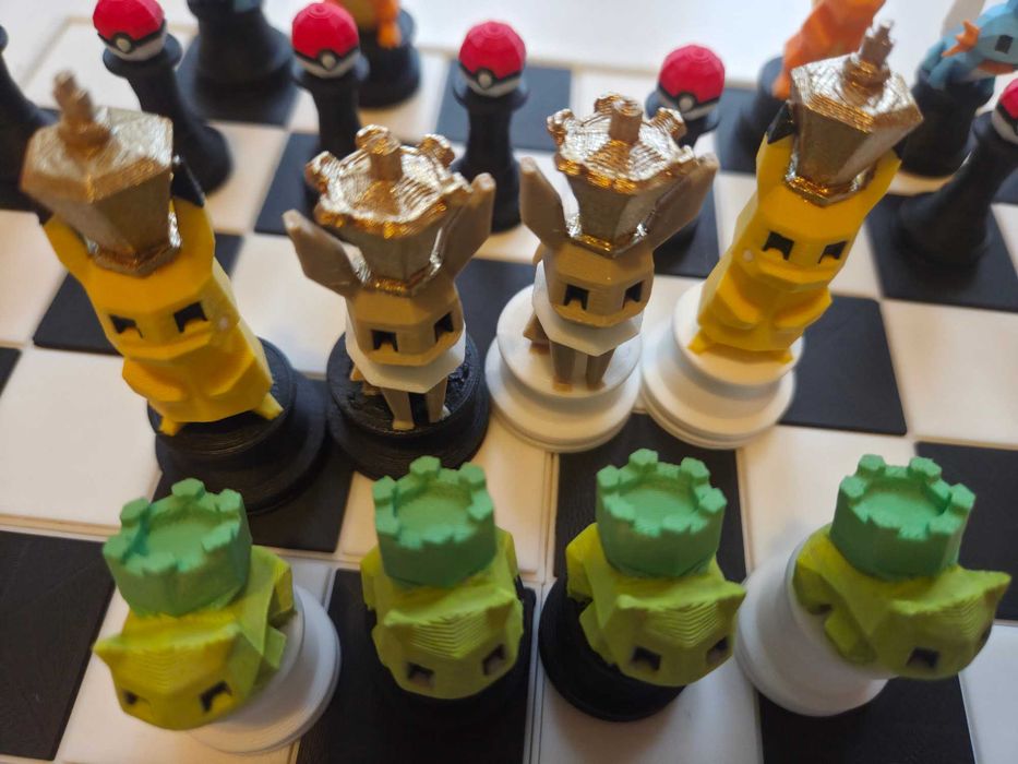 Pokemon szachy druk 3d