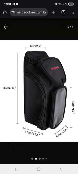Mala depósito de Mota, saco de motocicleta, bolsa tanque que moto