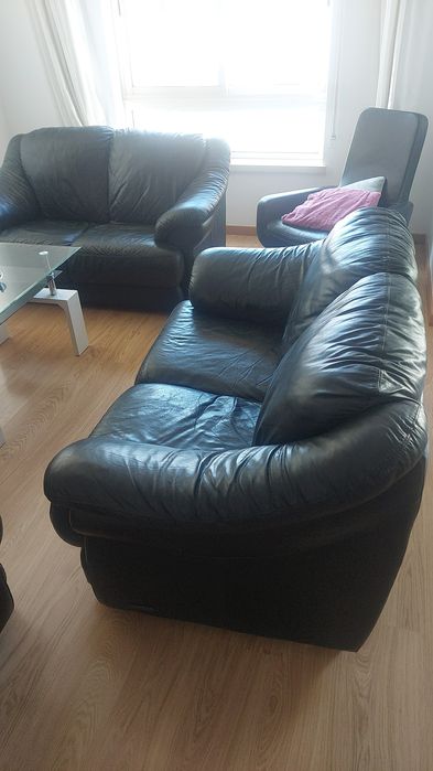 Venda conjunto sofa em pele