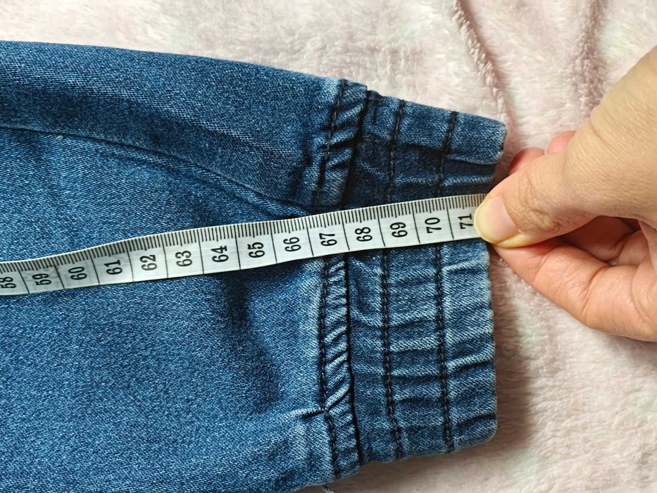 Jeansowe joggery r. 134, na gumce