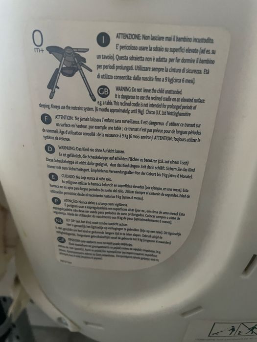 Стілець для годування від 0міс Chicco Polly