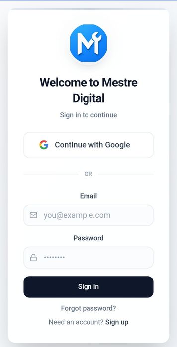 Mestre Digital – App para profissionais | 1 mês grátis