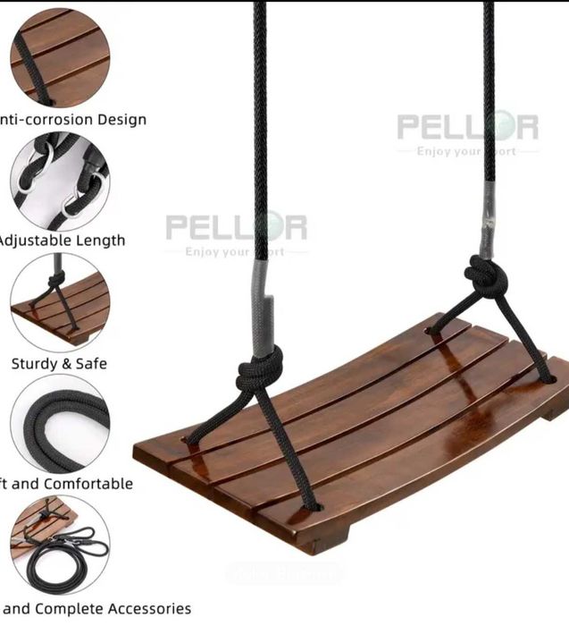 Huśtawka Drewniana Ogrodowa