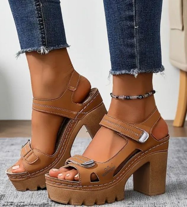 Босоножки из экокожи с натуральной стелькой